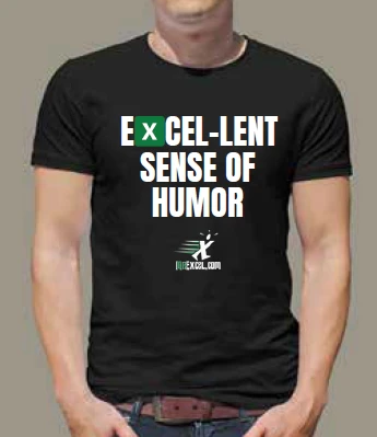 EXCEL-lent Sense of Humor - Black T-Shirt product image (1)