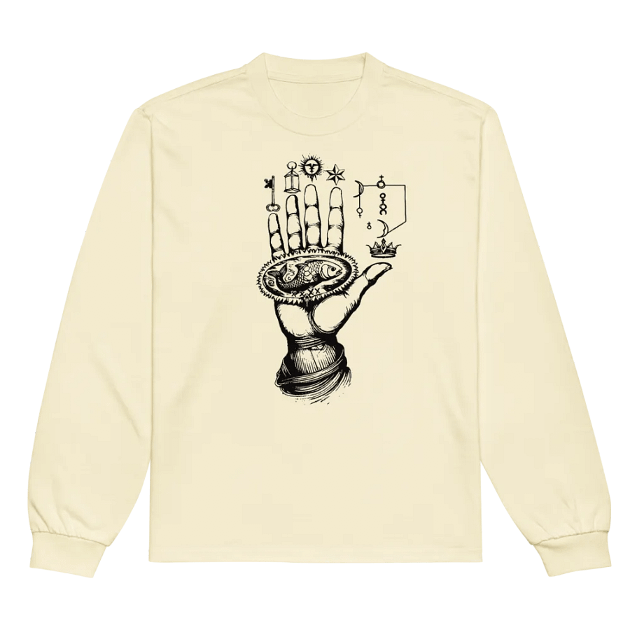 [Hand of Mysteries 3 - Black] - Unisex Premium Heavyweight Long Sleeve Shirt product image (5)