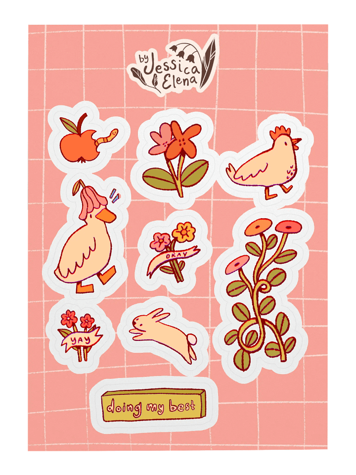 Doing My Best Sticker Sheet product image (1)
