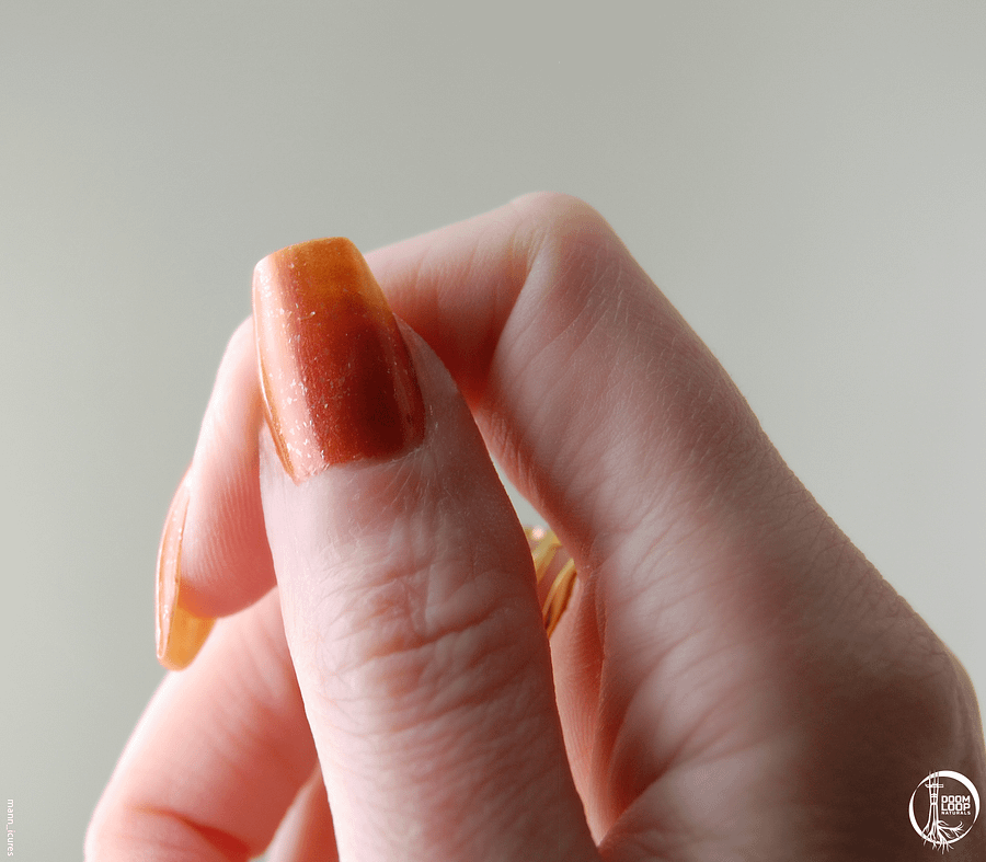 BARELY HUMAN - Deep Copper-Rosé Sparkly Nail Polish product image (5)