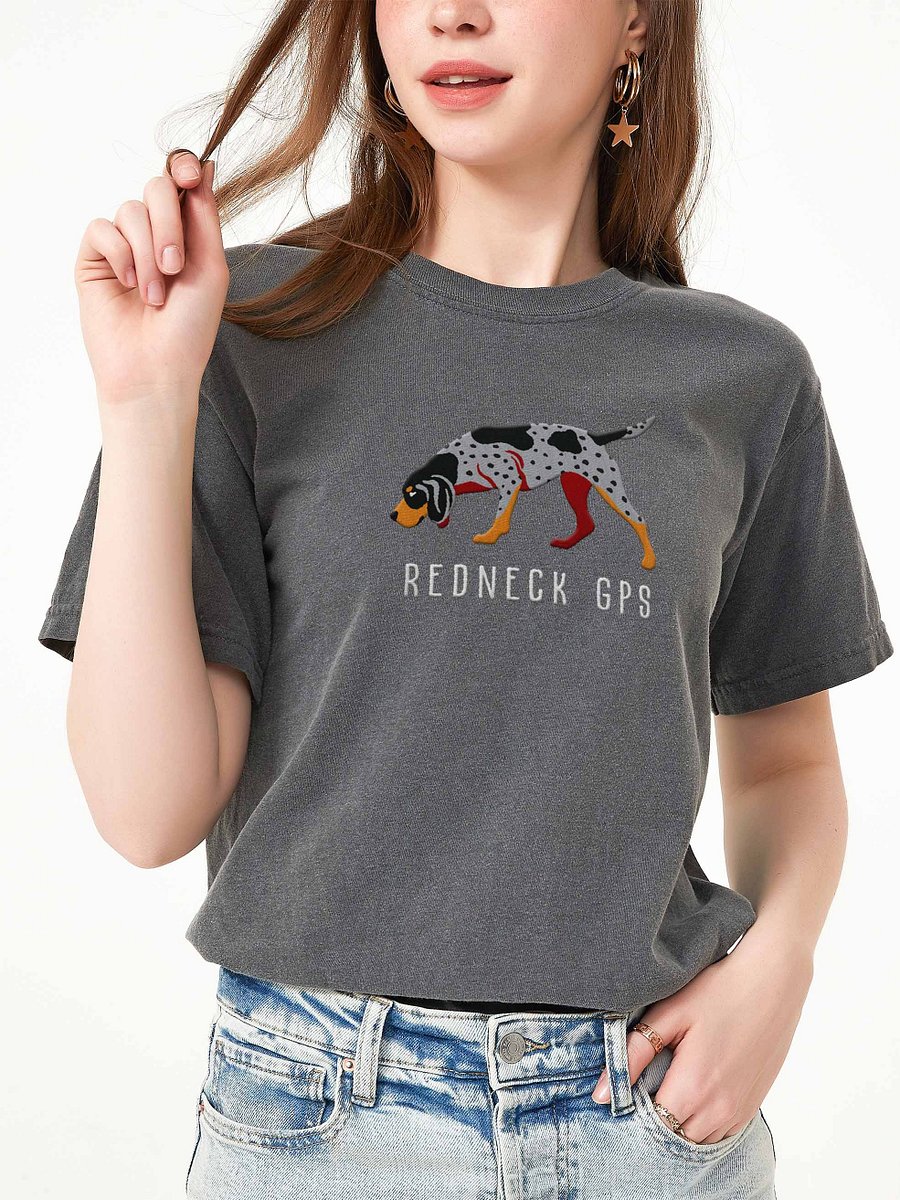Redneck GPS T-Shirt(Embroidered) of a Bluetick Coonhound product image (2)