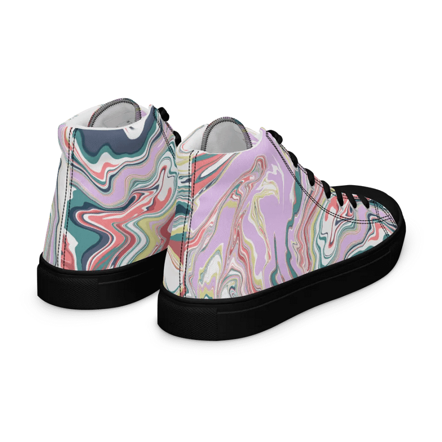 Marbled Dreams High Top Canvas Shoes product image (11)