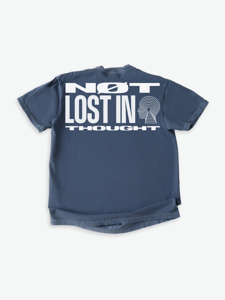 Blue Door NOT LOST IN THOUGHT Tee Shirt - Blue Door Life Philosophy Collection - Soft-Washed Garment-Dyed Fabric - San Diego Made product image (5)