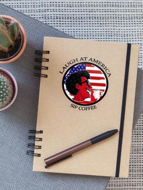 Laugh At America Sip Coffee Digital Art Print Download product image (2)