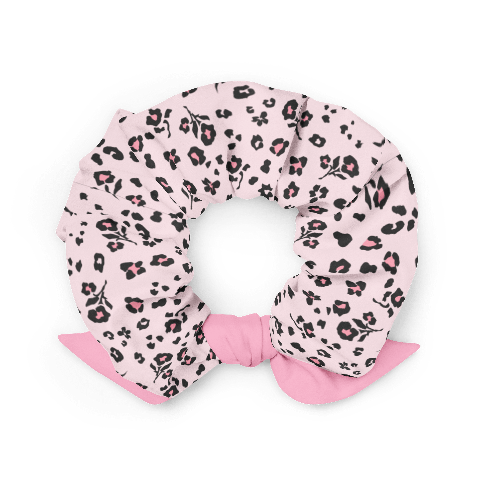 Blush Bloom Eco Scrunchie with Bow | Sustainable Hair Accessory product image (2)