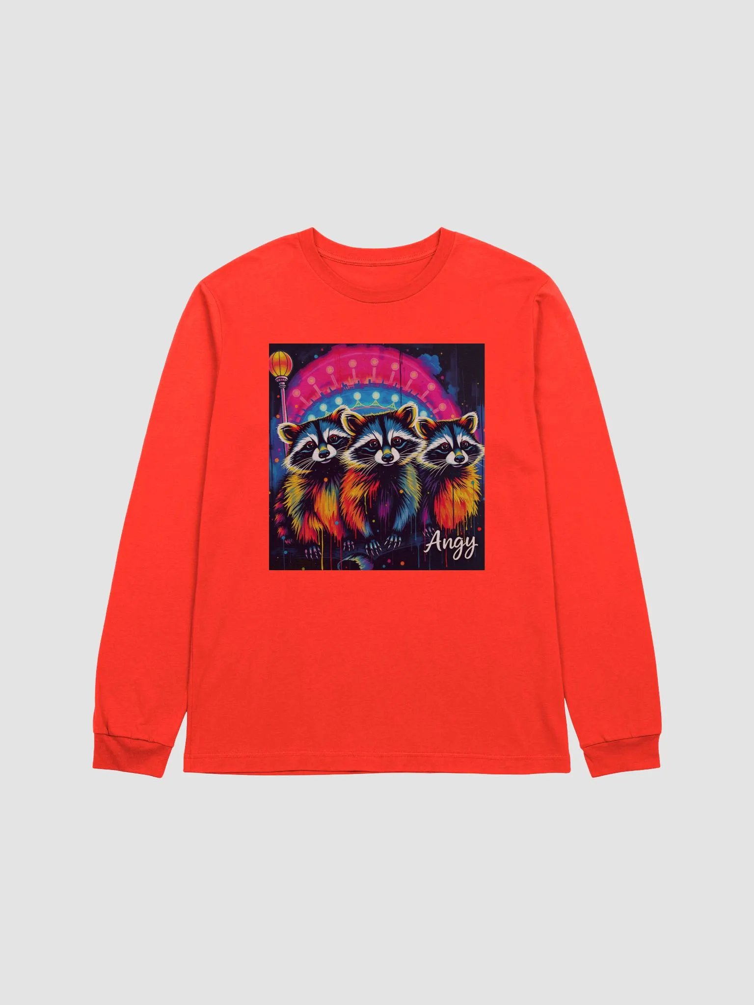 City Kitties- baby raccoon Trio Long Sleeve Tee product image (1)