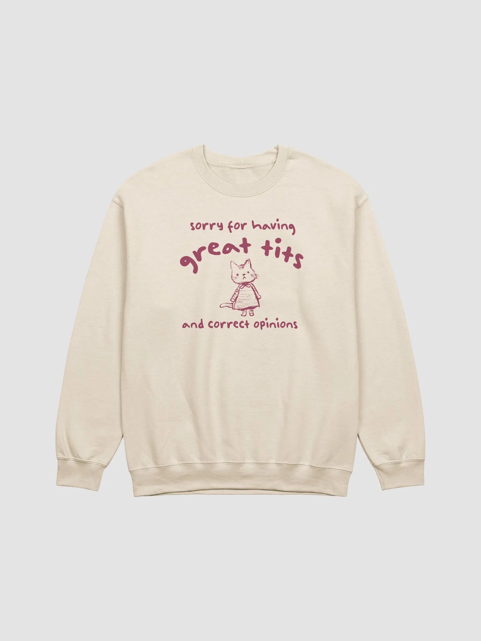 Sorry for having great tits and correct opinions Crewneck product image (1)