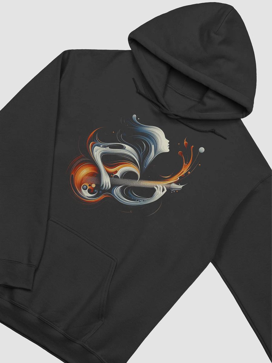 Swirling Melodies #Stylish Heavyweight Black Hoodie product image (3)