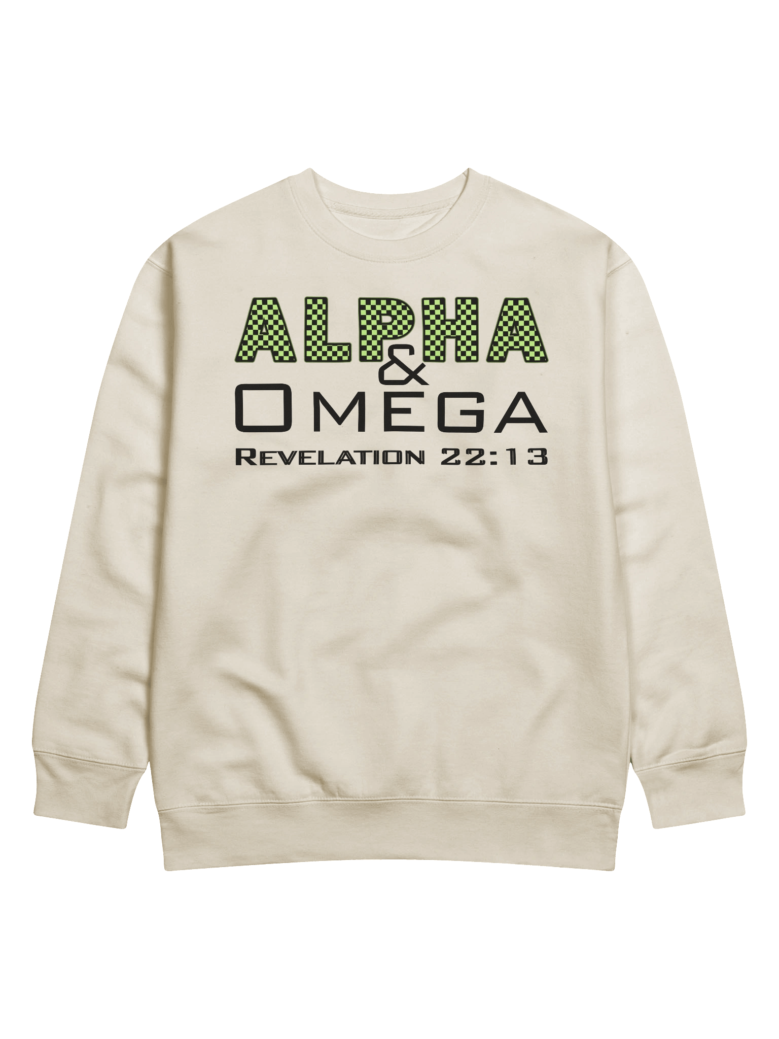Alpha & Omega Christian SweatShirt | Jesus Christ Faith Sweater | Inspirational Bible Verse Shirt for Believers product image (2)