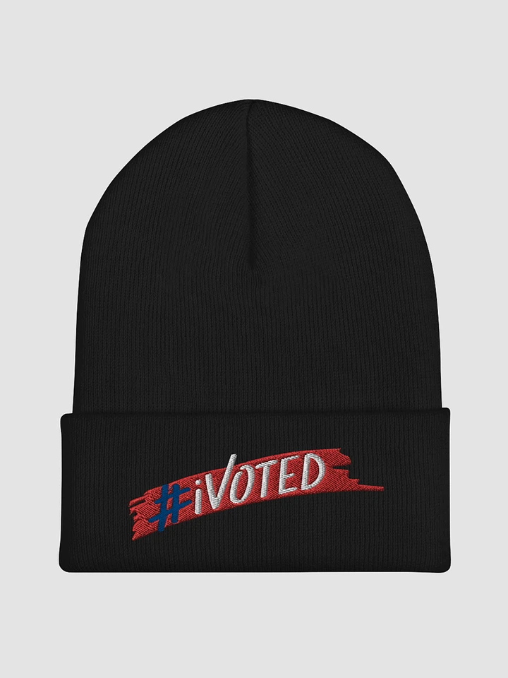 #iVoted Cuffed Beanie - Embroidered product image (1)