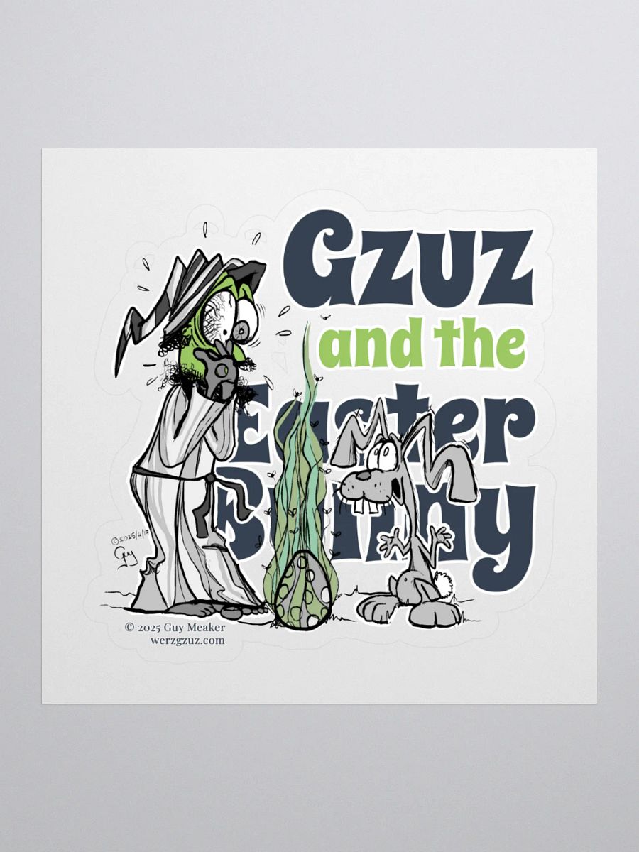Whimsical Kiss Cut Stickers - Gzuz and the Easter Bunny product image (1)