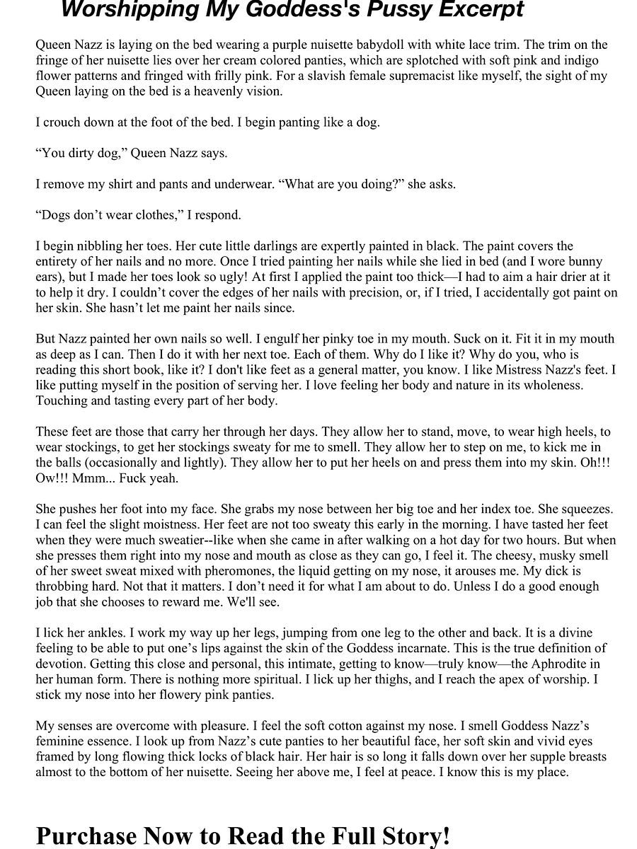 Worshipping My Goddess's Pussy (Real Life Femdom Novella) product image (2)