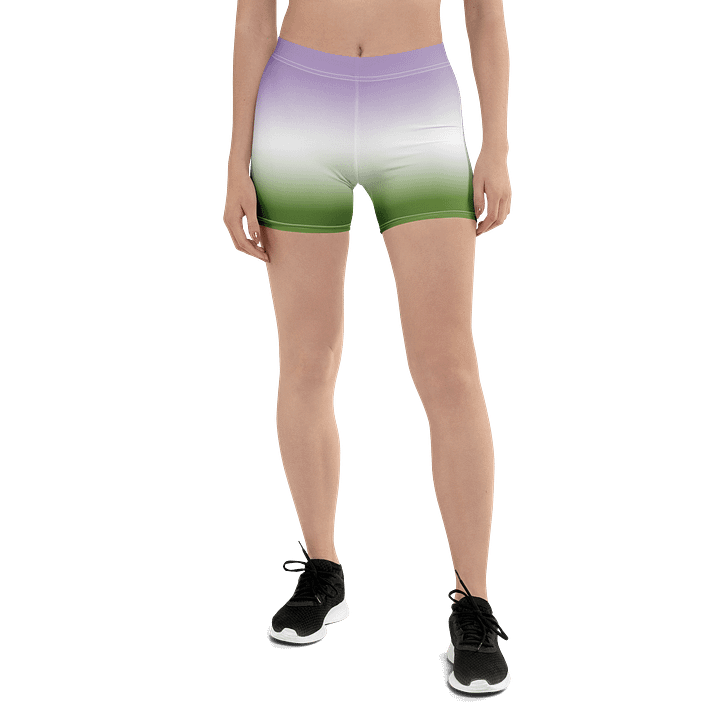 Genderqueer Pride Gradient Bike Shorts product image (1)