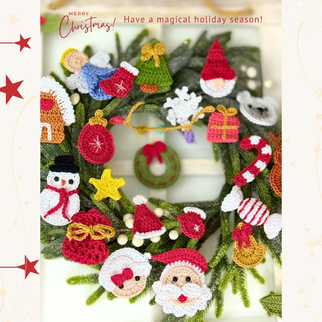 Mega Pack Crochet Pattern Advent Calendar | 24 Easy Mini Amigurumi Christmas Ornaments (Instant Download) product image (4)
