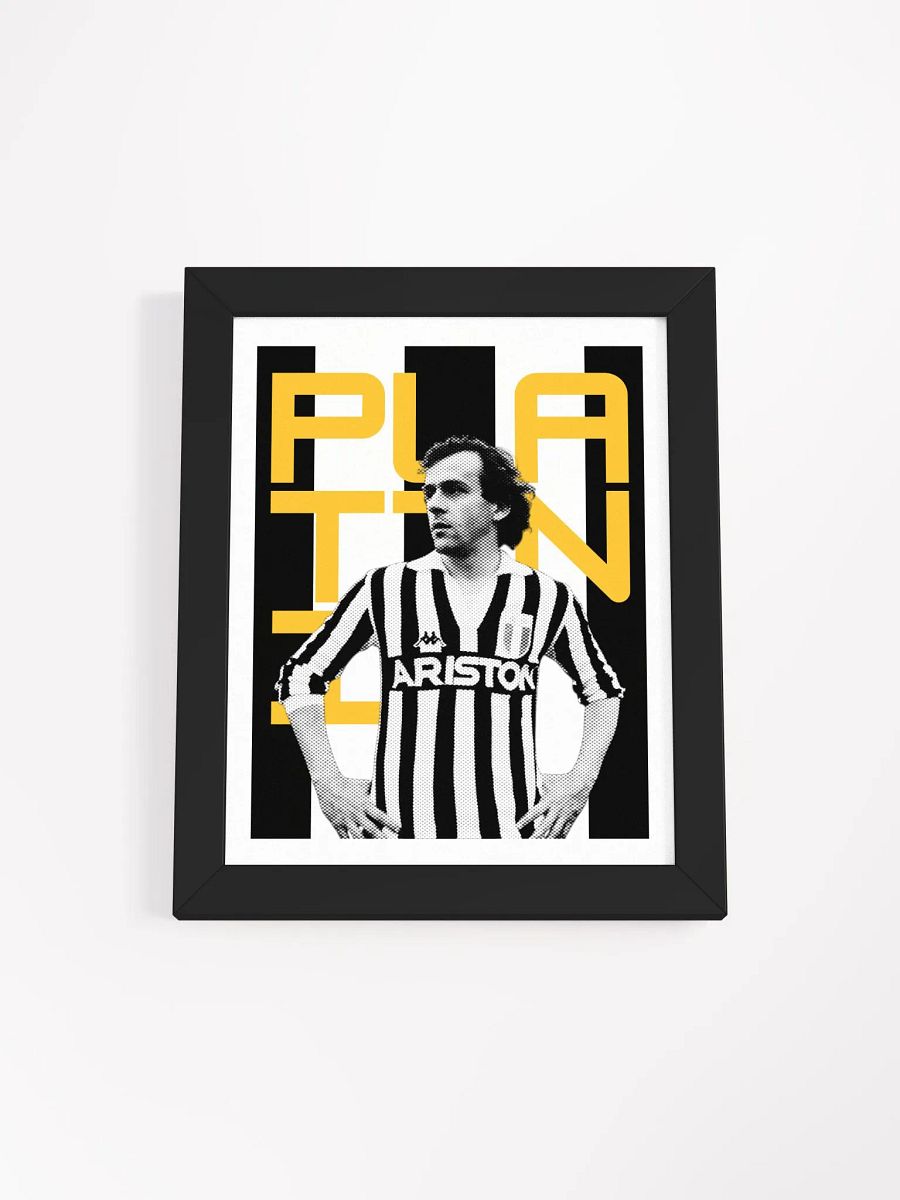 Michel Platini BW Juventus Name Art Framed Print product image (4)