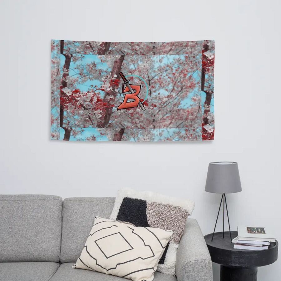 Bumio cherry blossom flag product image (8)