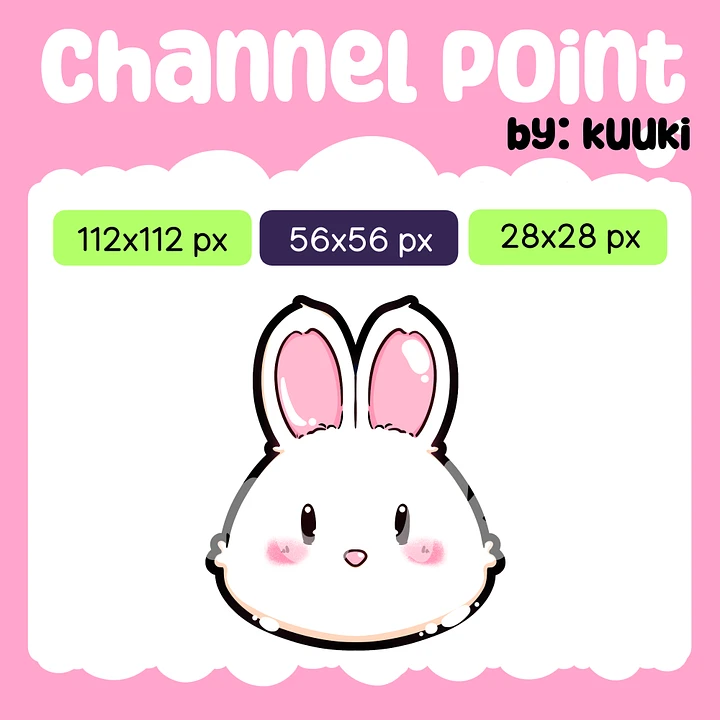 [Channel Point] Rabbit (pink) | Twitch Channel Point Icon | Twitch Emotes | Stream Emotes | Discord | Channel Points Redeem product image (1)