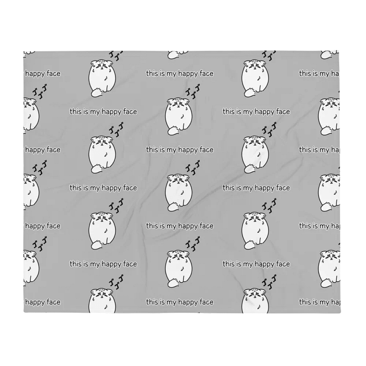 This Is My Happy Face - Throw Blanket product image (2)