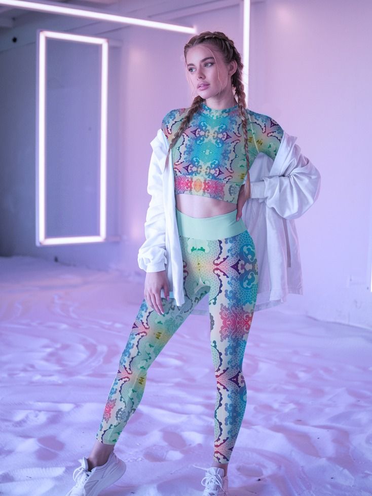 Pastel Incarnation Recycled Long Sleeve Crop Top product image (5)