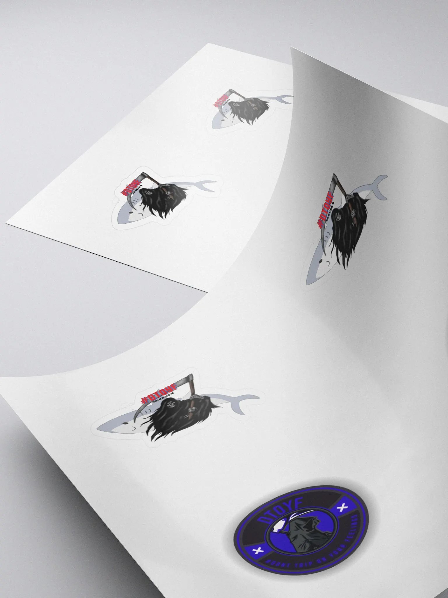DTOYF Shark and Blue logo stickers product image (4)