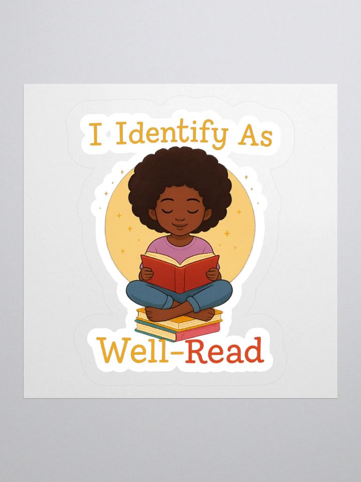 I Identify As Well Read Sticker product image (1)