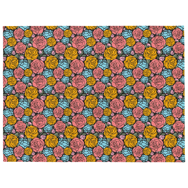 Rose Garden Reverie Throw Blanket product image (1)