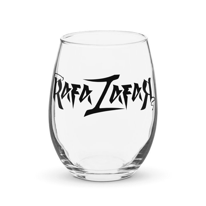 RafaZafar Logotext Stemless Winglass (black) product image (1)