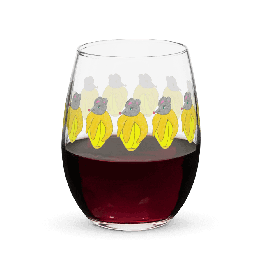 Banana mouse Stemless Wine Glass product image (5)