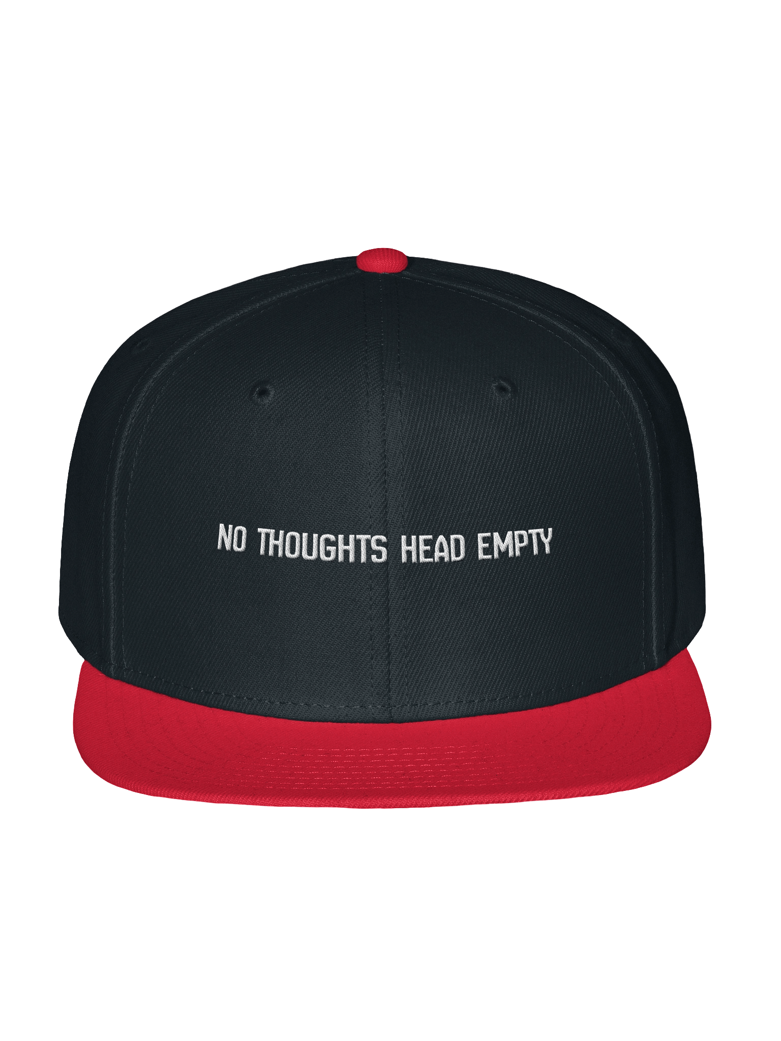 No thoughts Head empty - Snapback Cap Flat Embroidery product image (1)