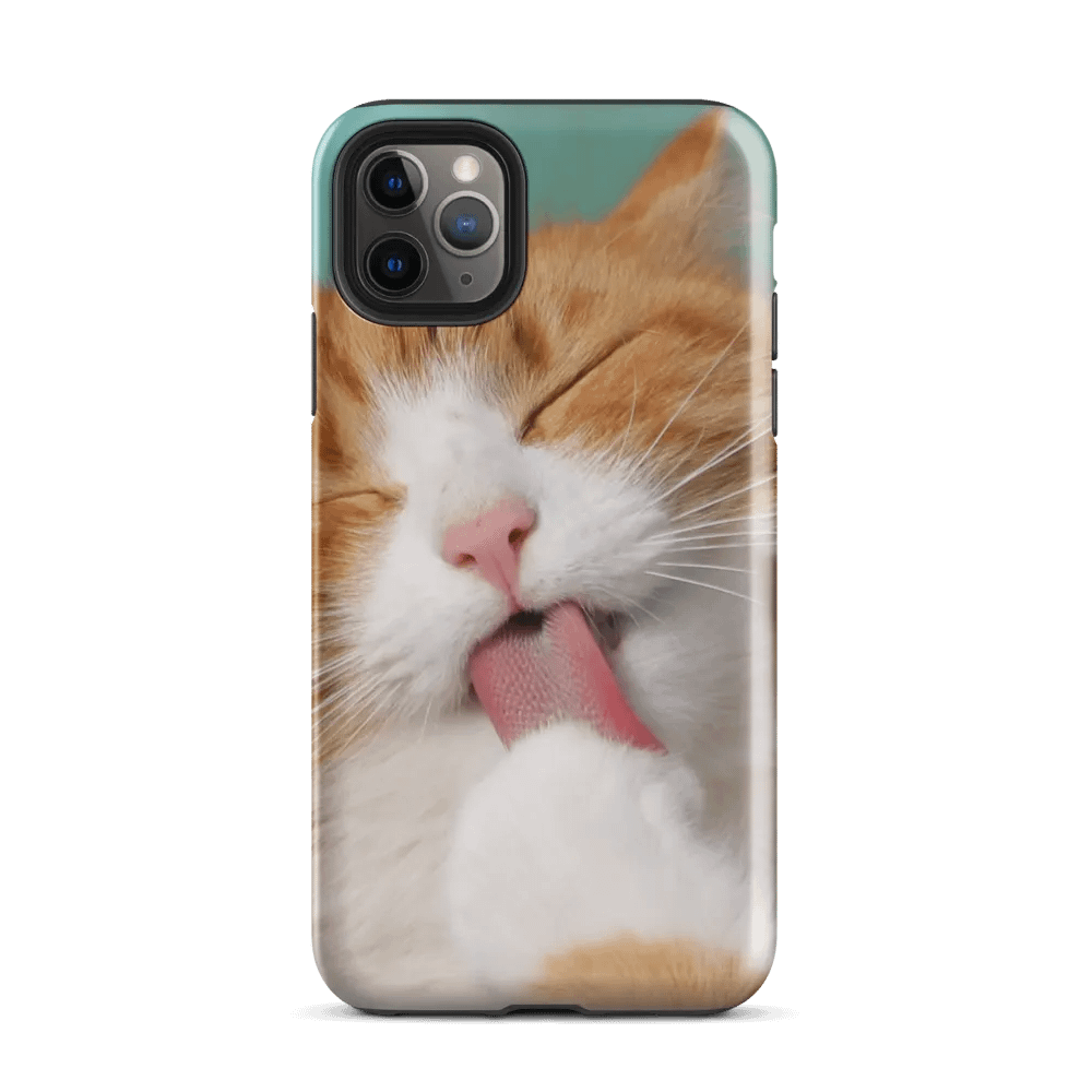Lovable Cat Lick Bath Phone Case for Feline Fans product image (34)