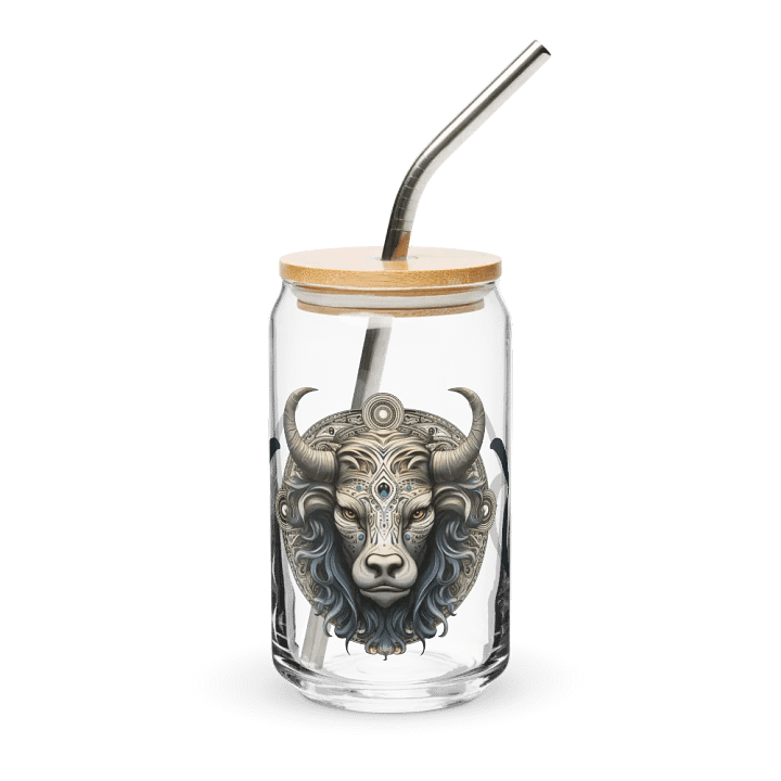 Taurus Zodiac Glass Can Sipper product image (2)