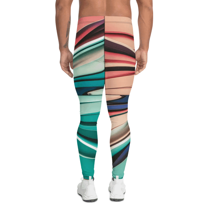 Abstract Geometric Men's Leggings in Vibrant Colors (XS-3XL) product image (2)