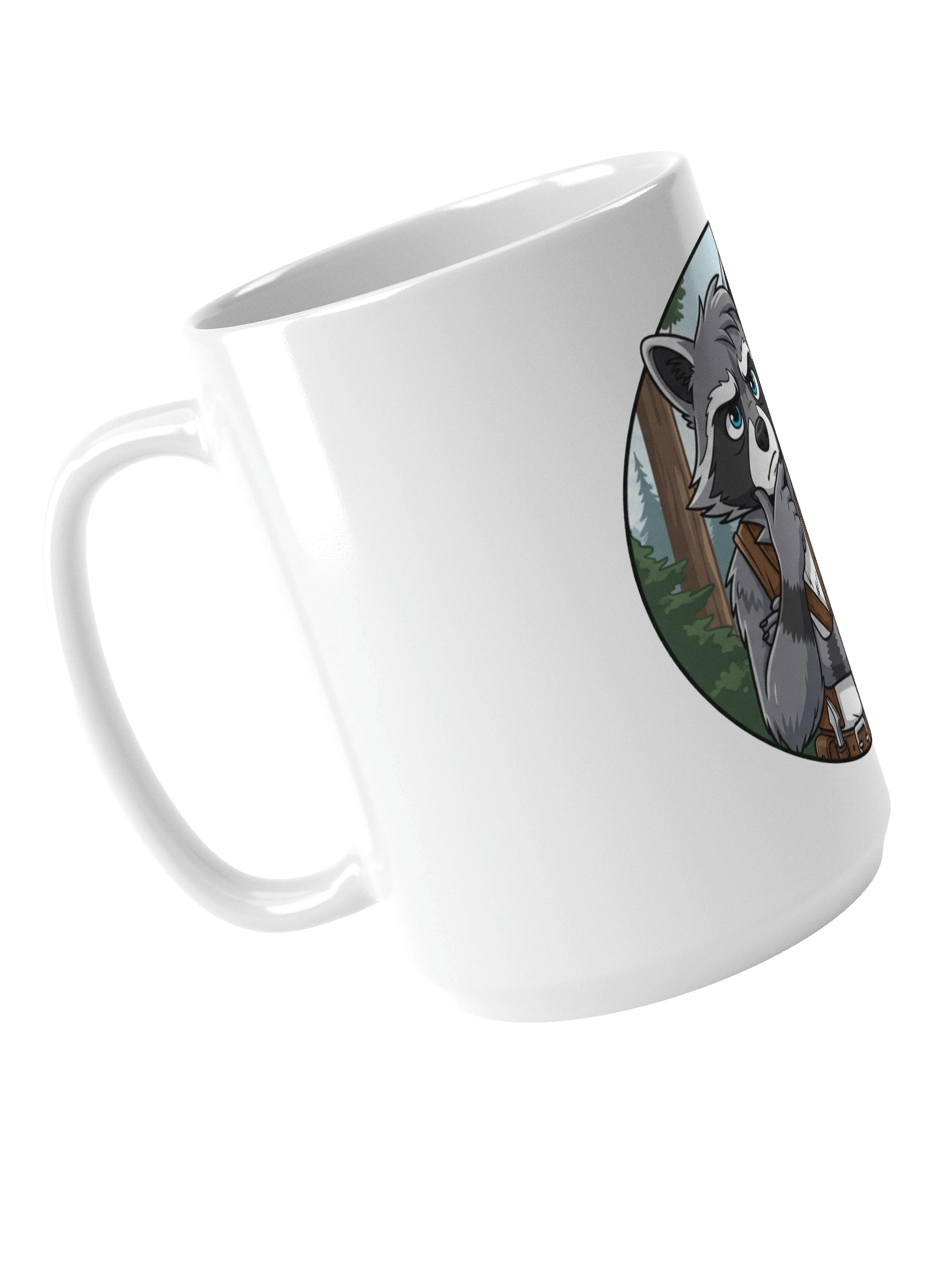 Thoughtful Raccoon Processing Mug product image (4)