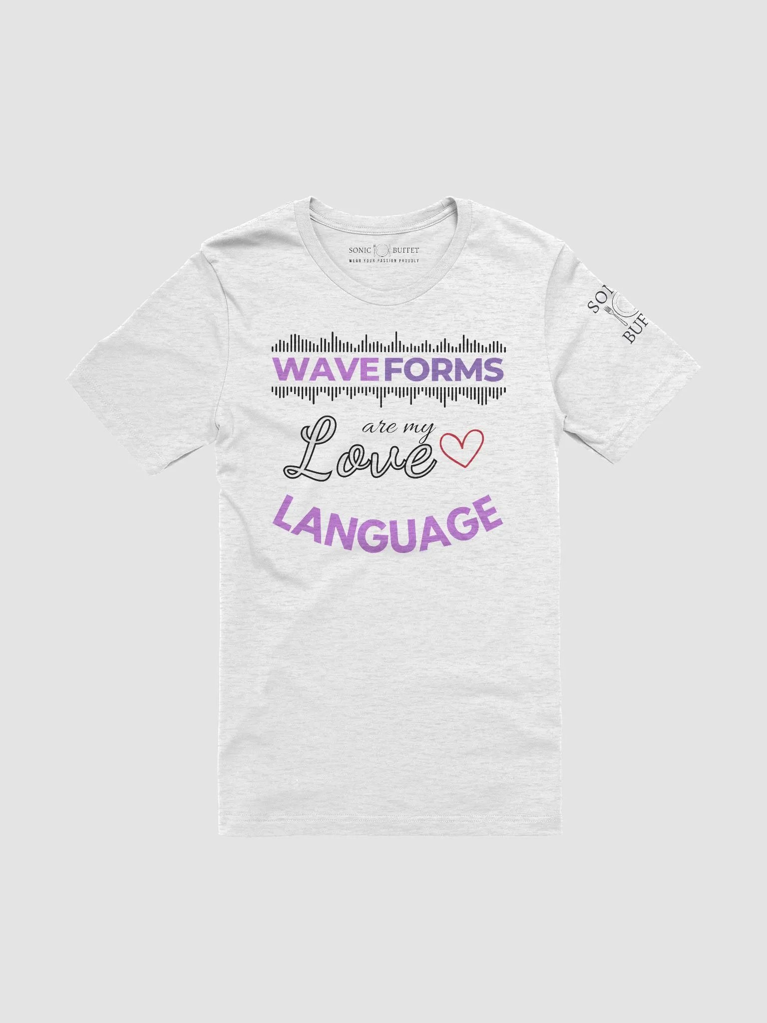 "Waveforms Are My Love Language" T-Shirt (light colors) product image (1)