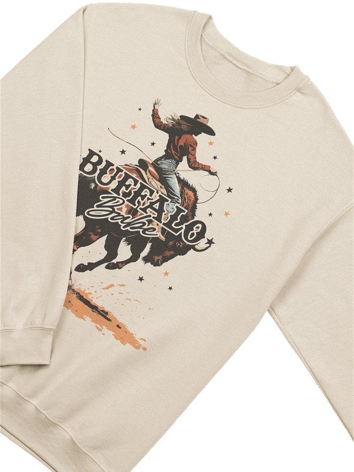 The "Buffalo Babe" Cowgirl Sweatshirt product image (1)