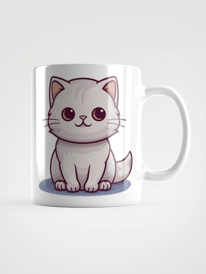 Whimsical White Cat Mug product image (2)