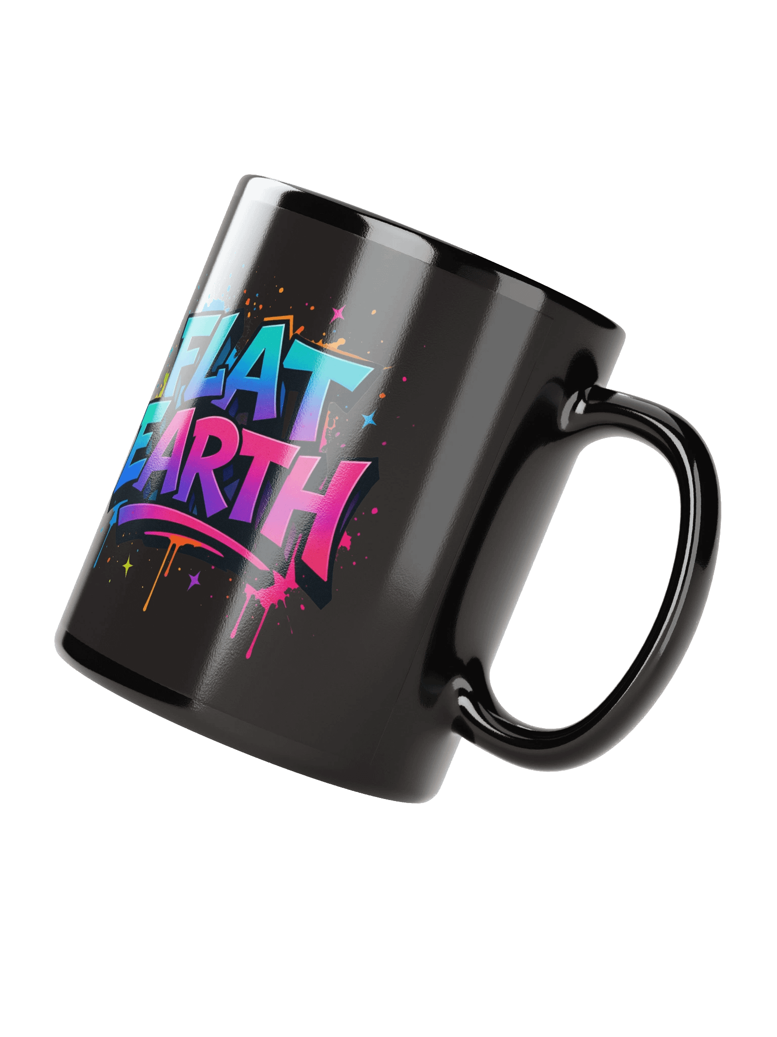 IT'S FLAT LIKE A PIZZA Mug - Funny Flat Earth Coffee Cup, Humorous Conspiracy Drinkware product image (4)