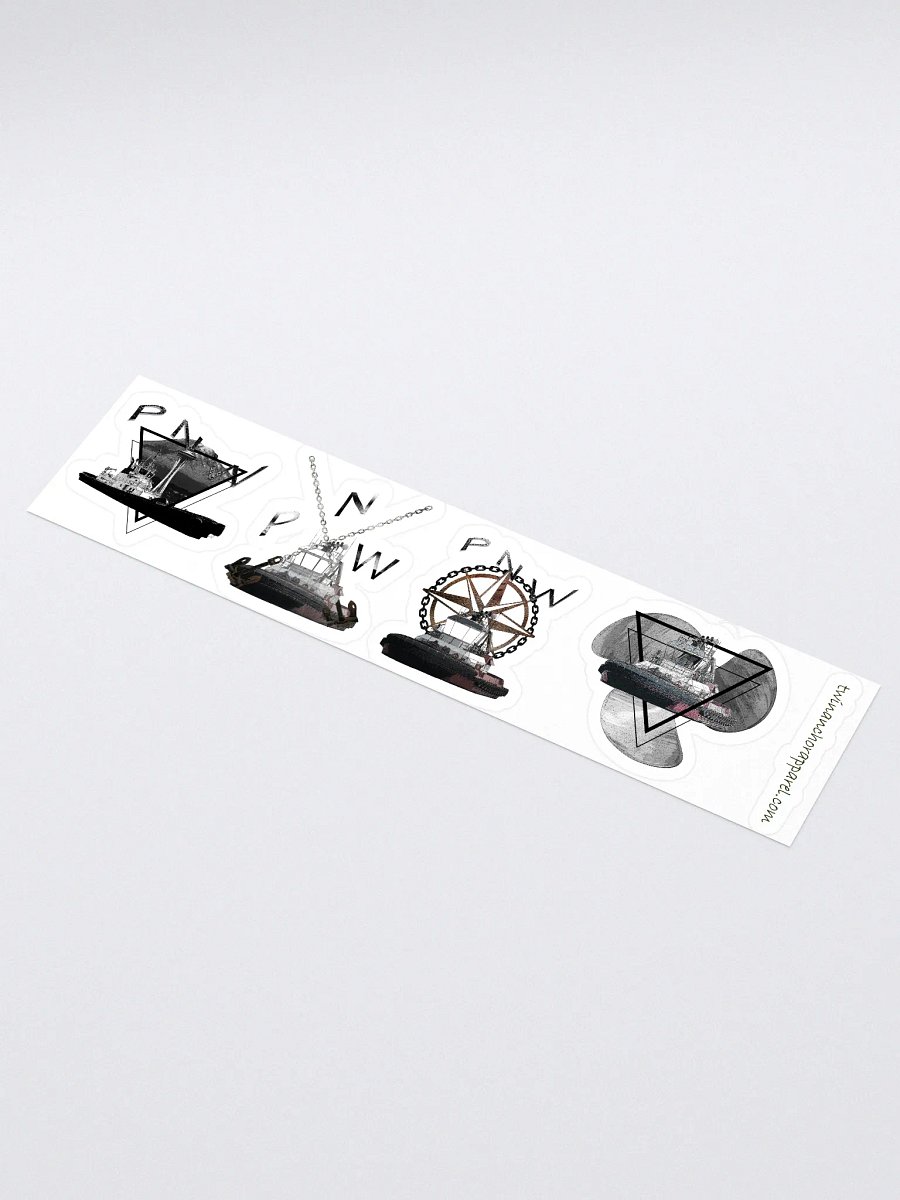 Mixed design Crowley Tug sticker sheet (sheet size 15" x 3.75") Cut Stickers product image (1)