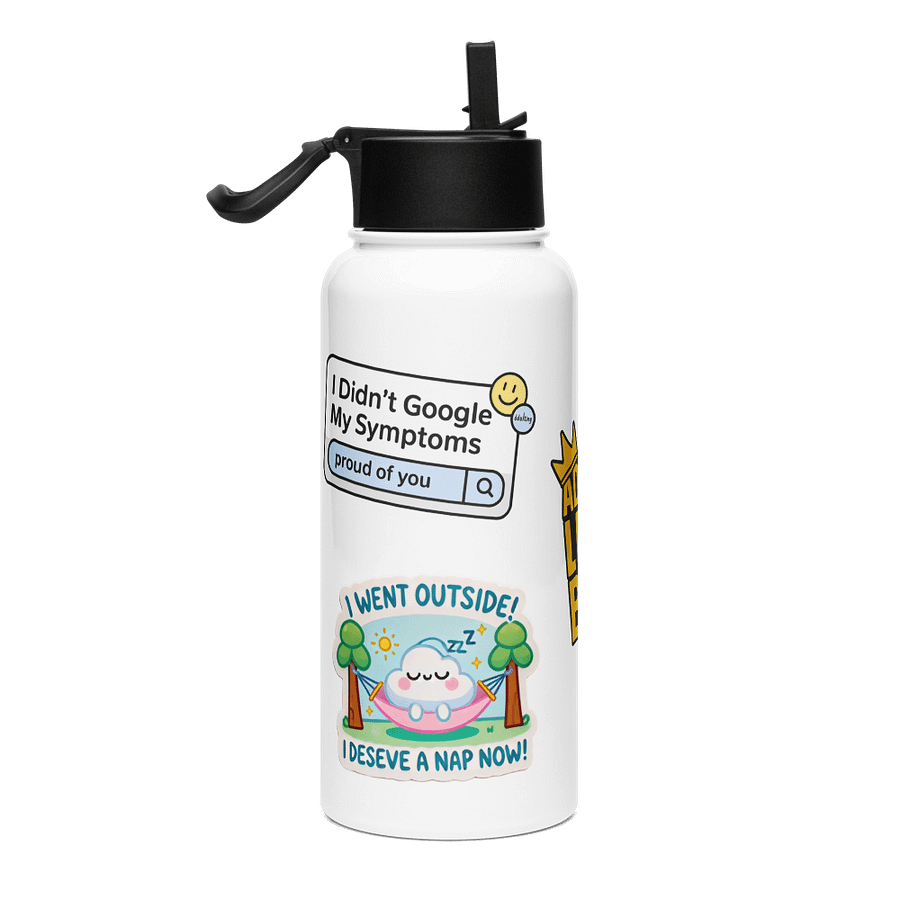 Humorous Adulting Stickers on a Water Bottle product image (4)