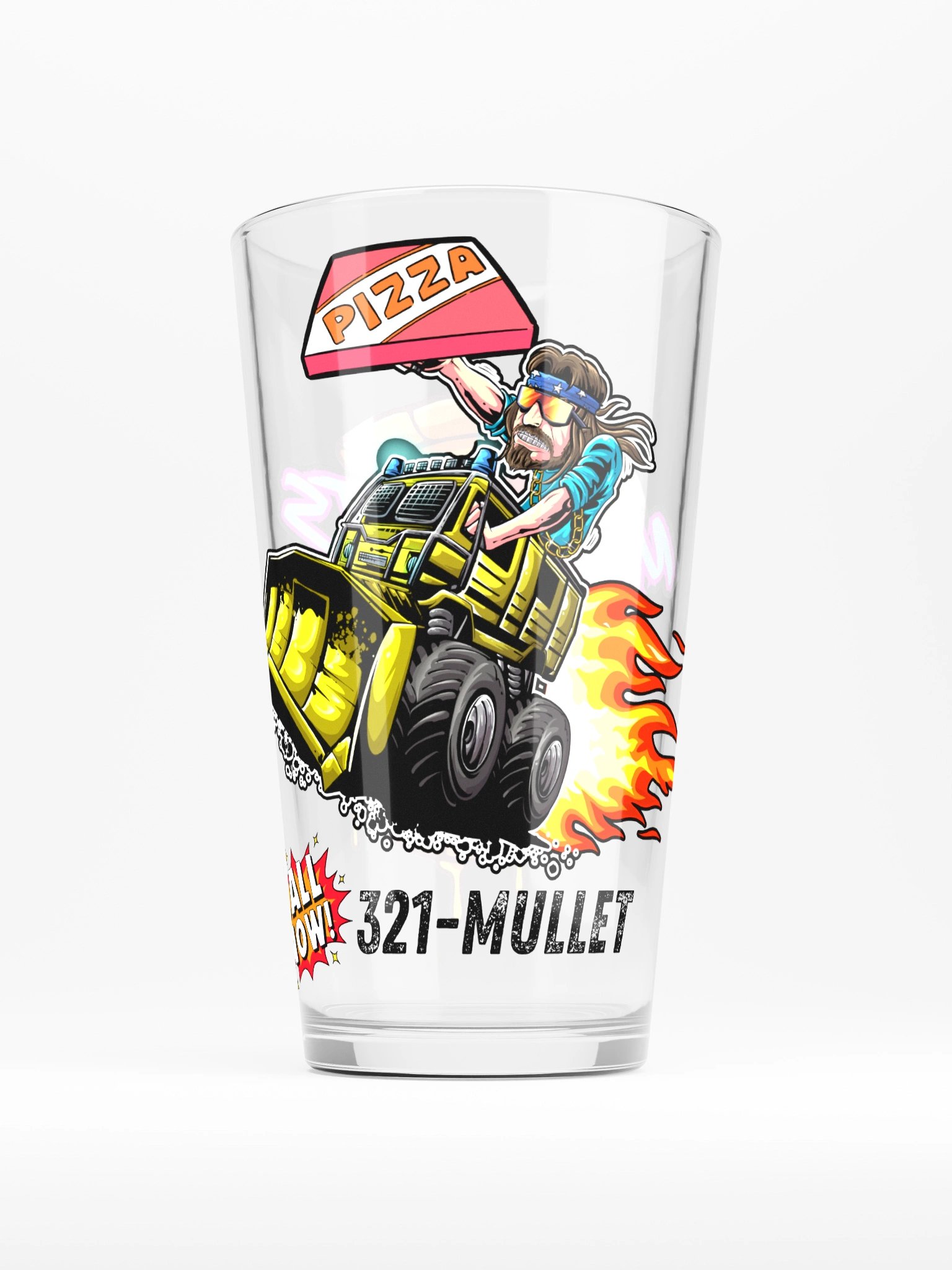 Shaker Pint Glass : MULLETS MONSTER PIZZA product image (2)