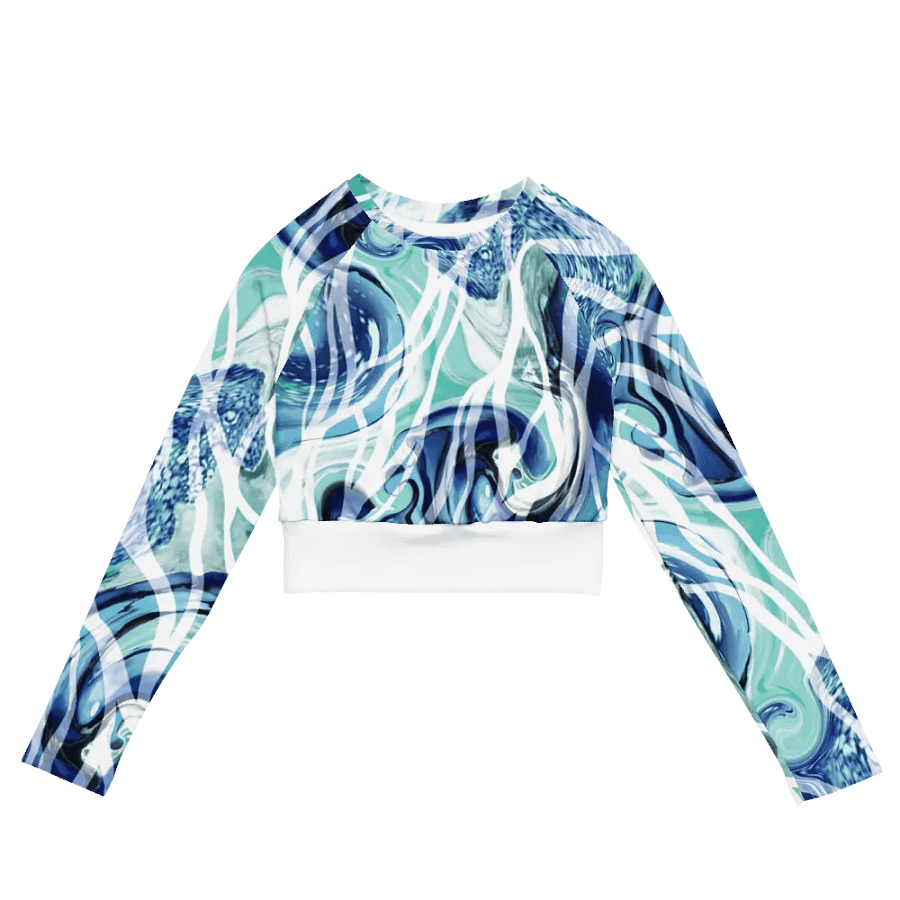 Ocean Lights Recycled Long Sleeve Crop Top product image (3)