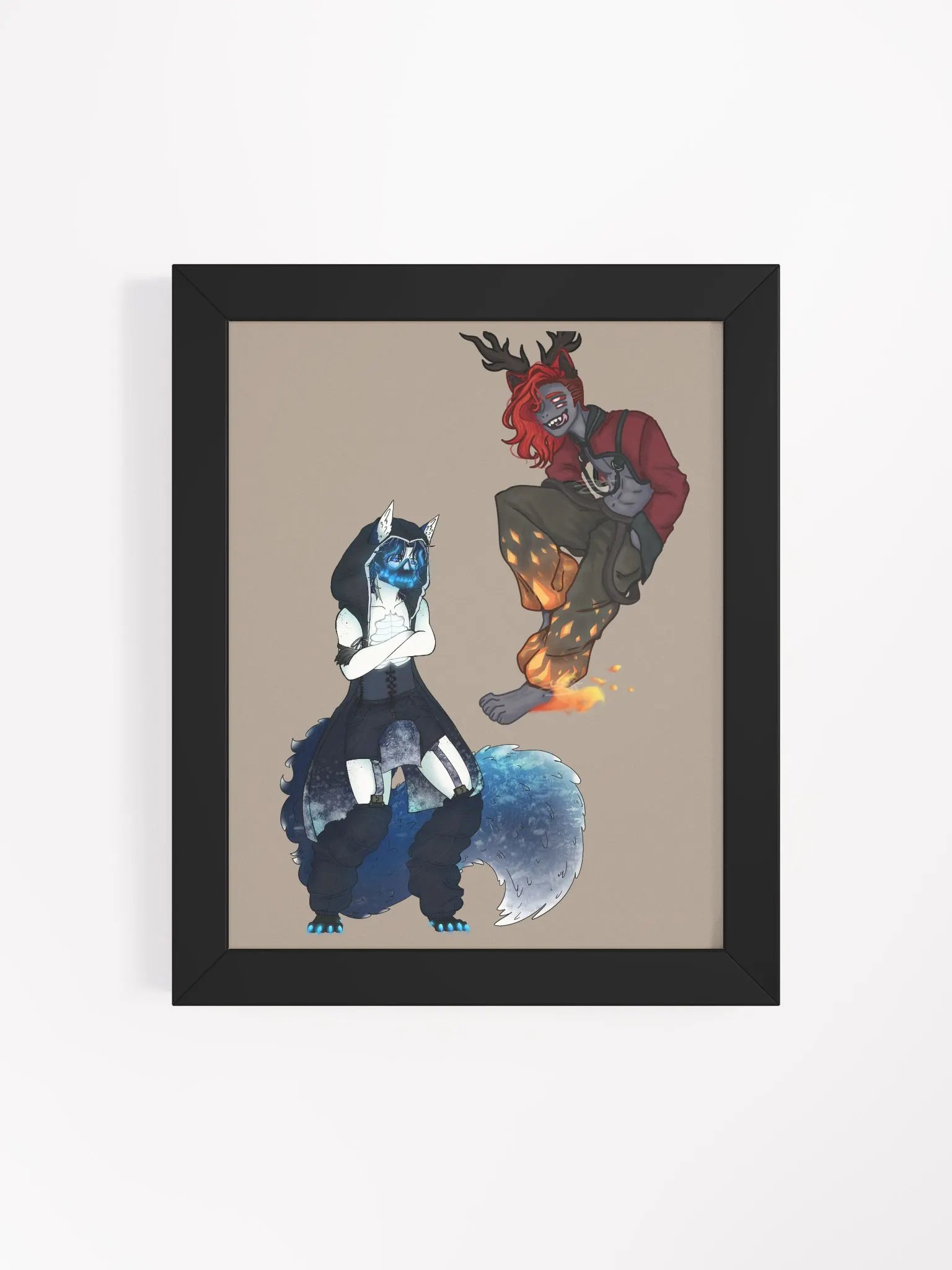 Framed High-Quality Matte Poster - Full Ignis and Nox product image (2)