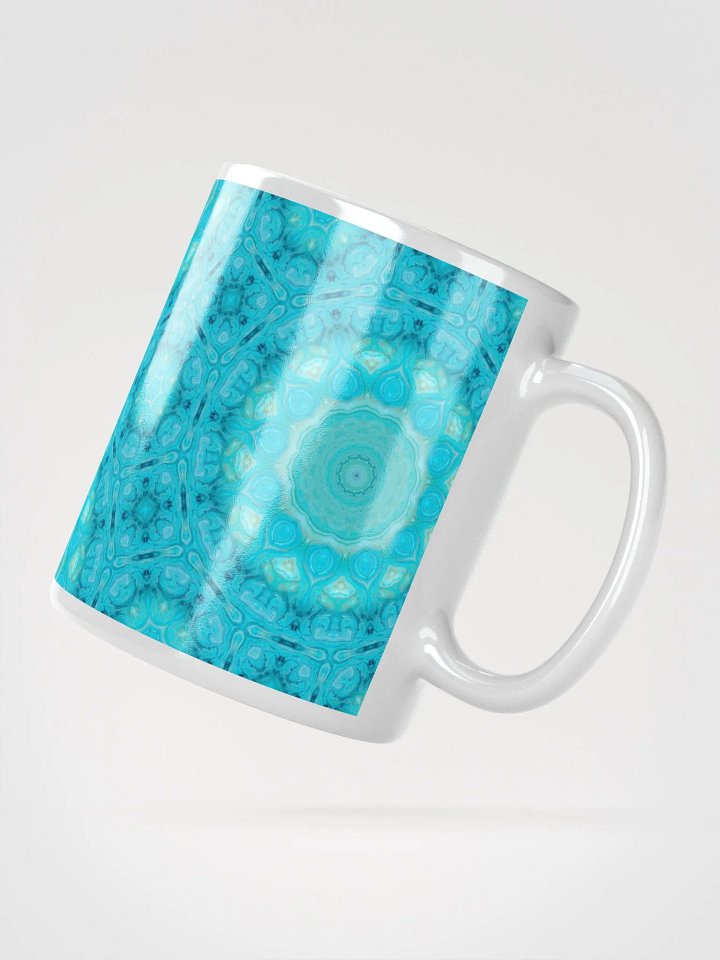 Ethereal light blue circles mug product image (4)