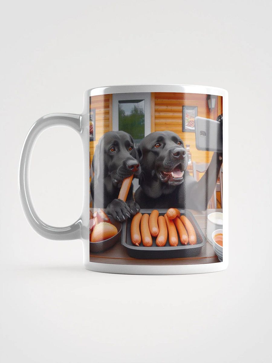 Labrador Hot Dog Selfie #Humorous Glossy White Mug product image (6)
