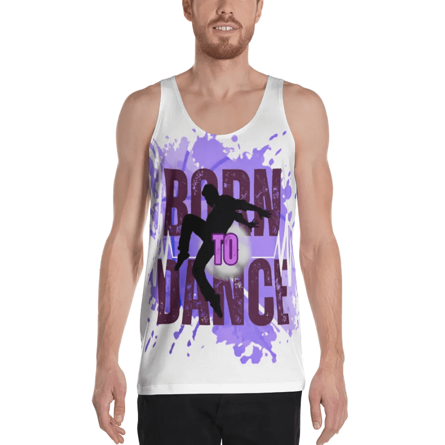Born to Dance His Silhouette Energetic Vibes Full Print Tank product image (3)