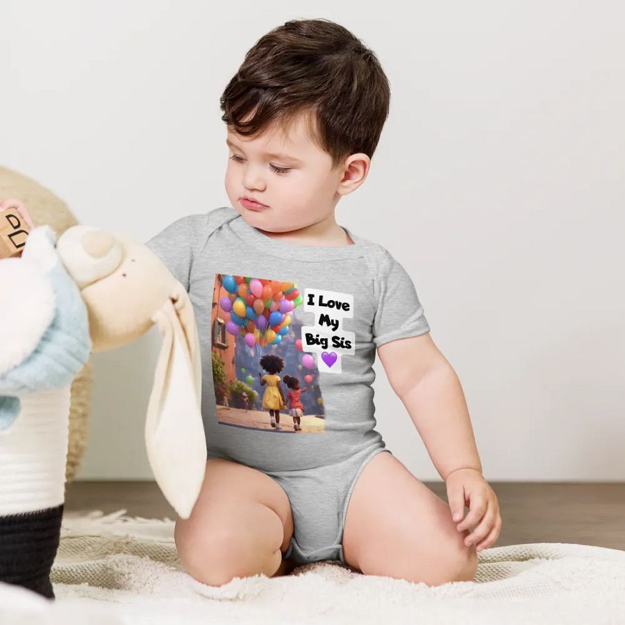 Lil Sis Love Baby Short Sleeve One Piece product image (2)