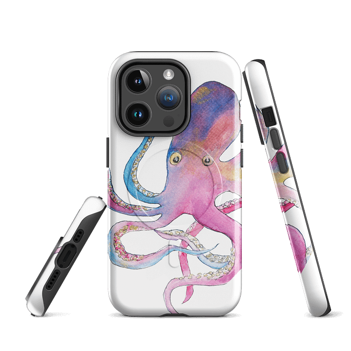 Rainbow Octopus MagSafe Tough iPhone Case product image (1)