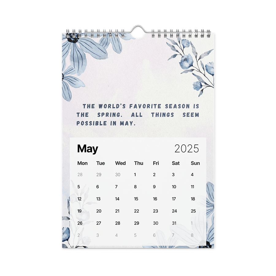 FLORAL INSPIRATIONAL QUOTES WALL CALENDAR 2026 product image (10)