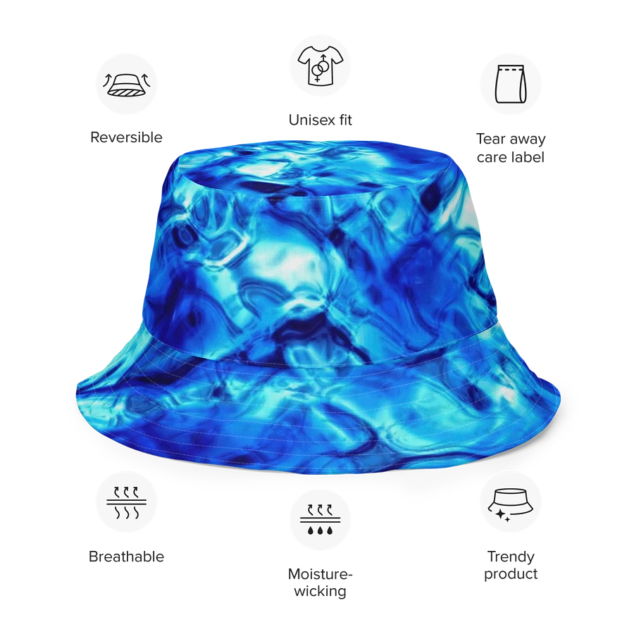 Blue Fractal Flower Kaleidoscope Bucket Hat product image (28)