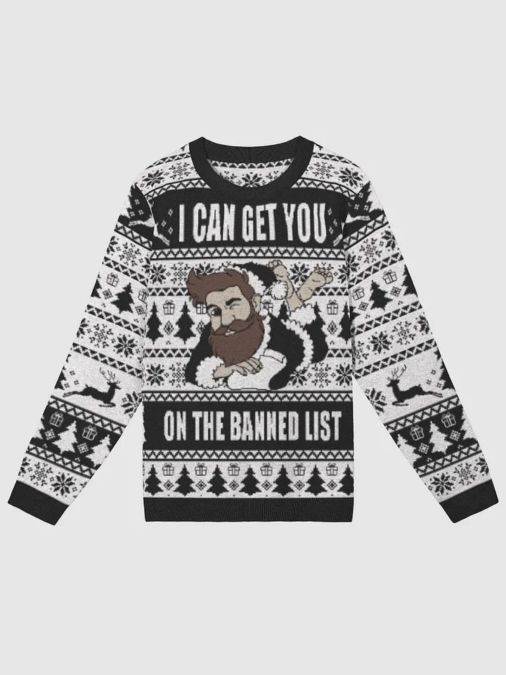 Jon's Naughty Banned List Sweater BLACK product image (1)